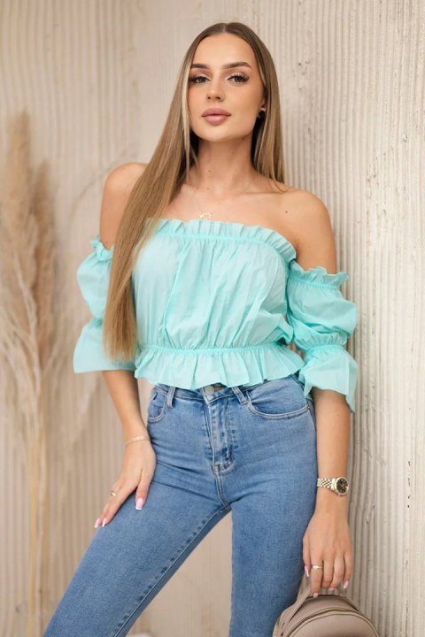 Bluzka hiszpanka miętowa