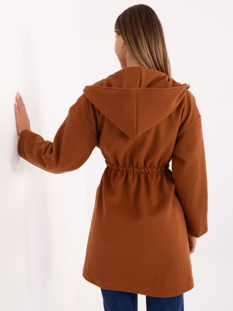 Camelowy Płaszcz w Jednolitym Kolorze RUE PARIS IT-PL-A9587.00