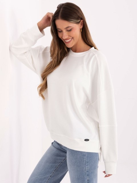 Ecru bluza damska oversize masełko – luźny fason typu basic