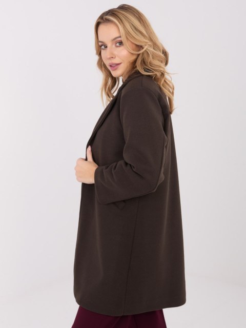 Camelowy Elegancki Płaszcz Przejściowy z Kieszeniami IT-PL-20238.23