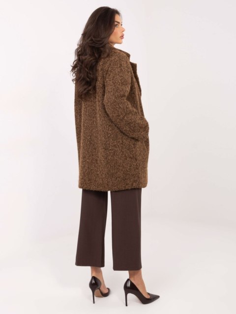 Czarny Płaszcz z Broszkami w Kształcie Kwiatów IT-PL-96965.19