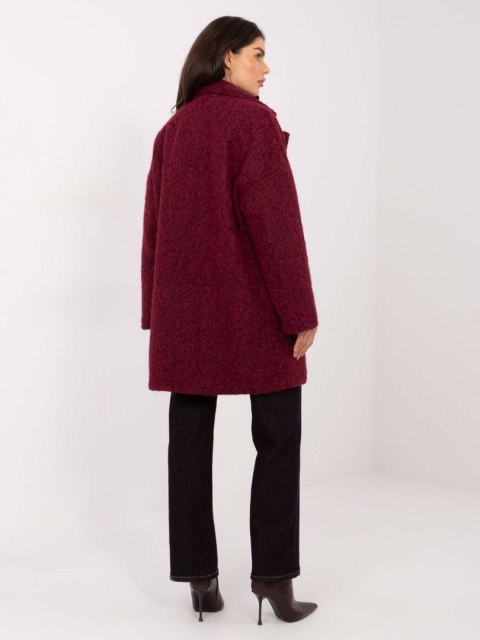 Czarny Płaszcz z Broszkami w Kształcie Kwiatów IT-PL-96965.19