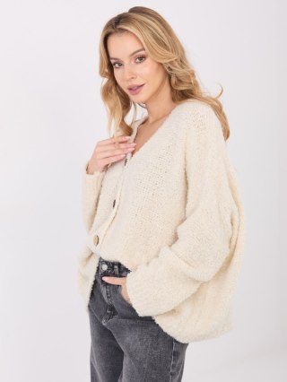 Sweter Boucle z Ozdobnymi Guzikami CH-SW-72981.05P