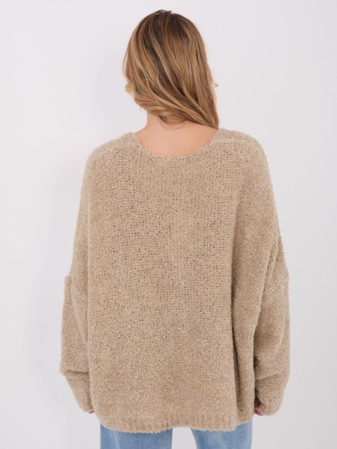 Sweter Boucle z Ozdobnymi Guzikami CH-SW-72981.05P