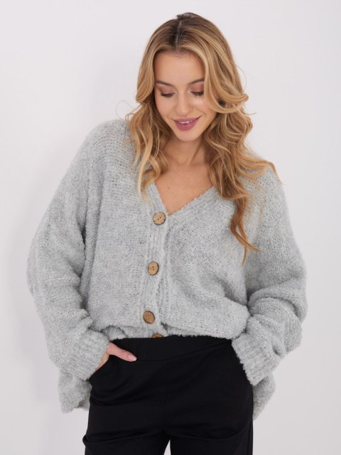 Sweter Boucle z Ozdobnymi Guzikami CH-SW-72981.05P
