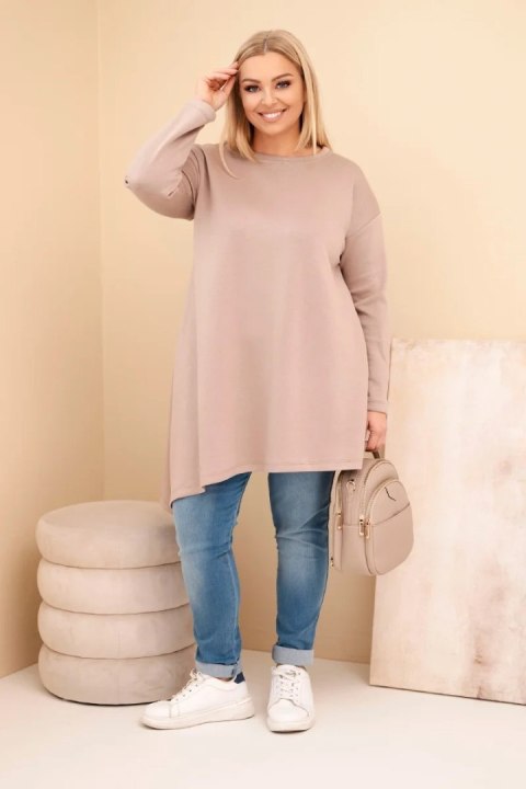 Sukienka damska Plus Size z wiskozy z luźnym fasonem i długim rękawem fango