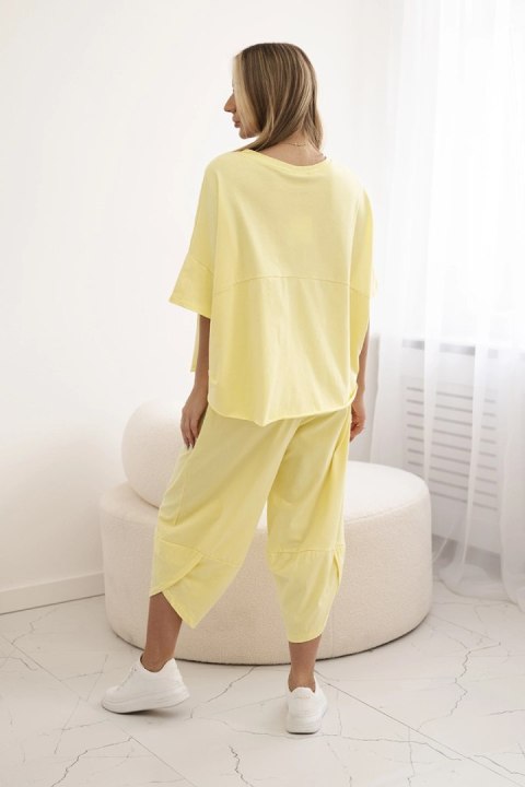 Cytrynowy komplet bawełniany