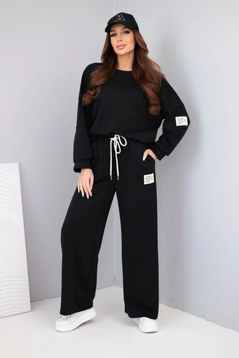 Czarny komplet damski masełko