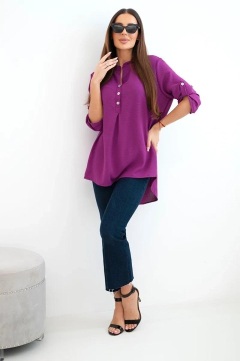 Bluzka z dłuższym tyłem ciemno fioletowa