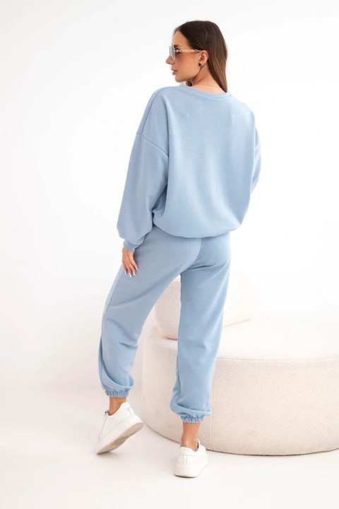 Komplet damski masełko z wycięciem w kształcie serca jeansowy