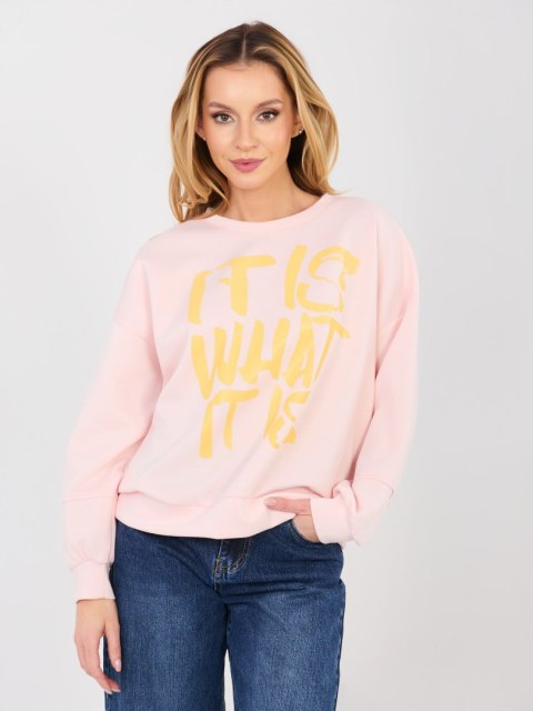 Jasno różowa bluza damska masełko
