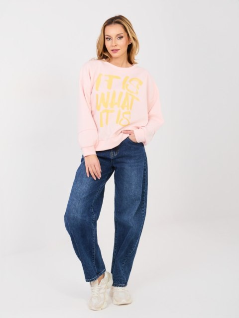 Jasno różowa bluza damska masełko
