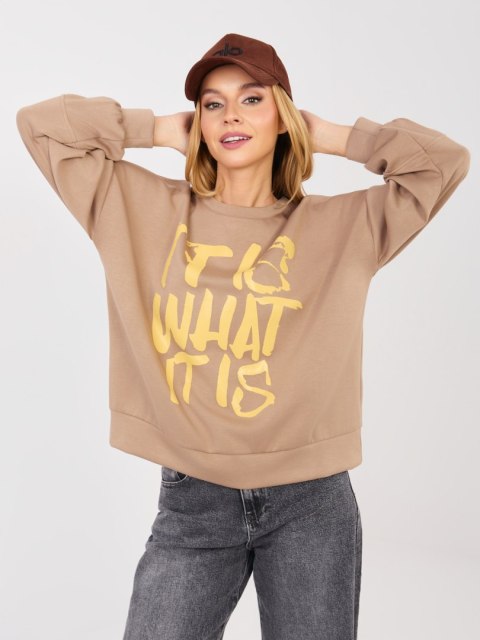 Ciemnobeżowa bluza damska masełko