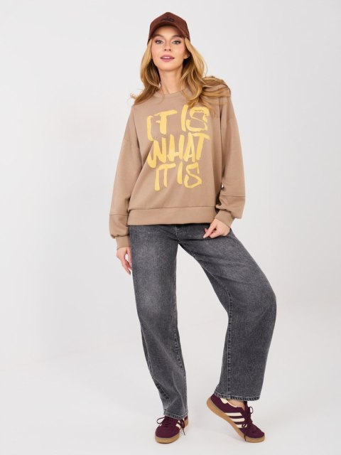 Ciemnobeżowa bluza damska masełko