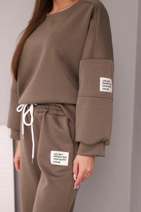 Komplet damski masełko bluza + spodnie fango