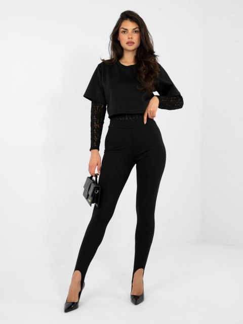 Czarne legginsy masełko