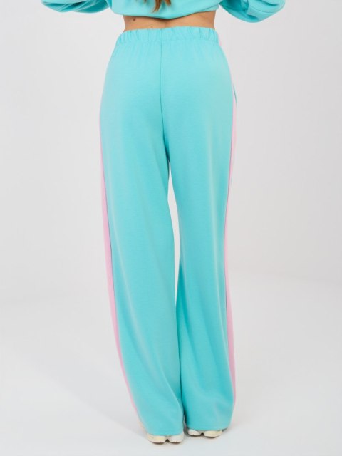 Komplet masełko  z lampasami  miętowy