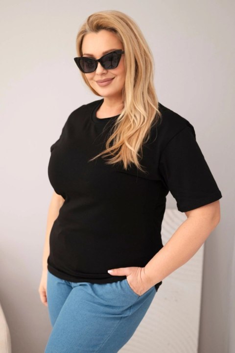 Czarna bluzka bawełniana Plus Size basic