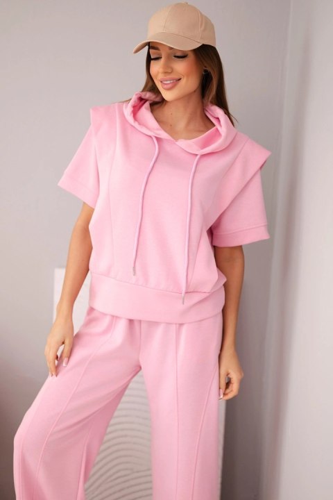 Cukierkoworóżowy komplet damski masełko