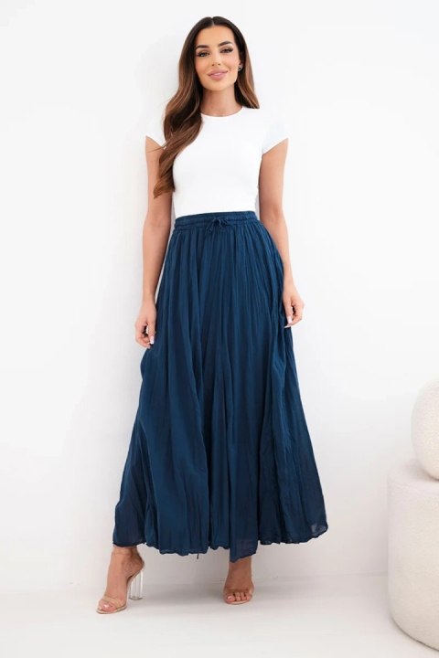 Spódnica damska maxi bawełniana z gumką w pasie jeansowa