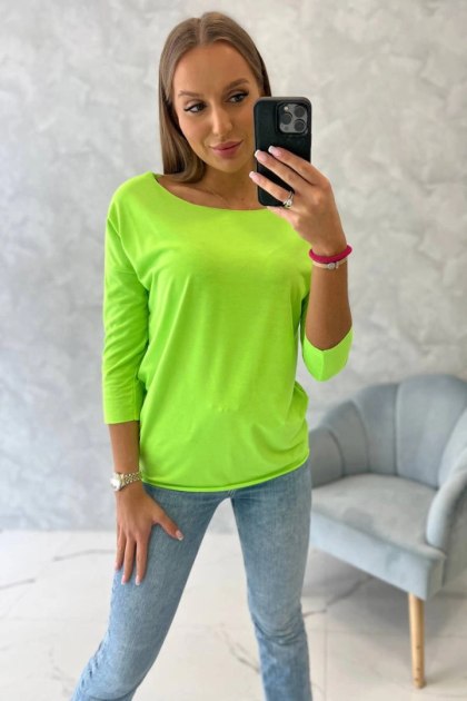 Bluzka Casual zielony neon