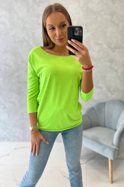 Bluzka Casual zielony neon