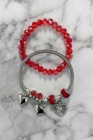 Bransoletka SL519-92 czerwona