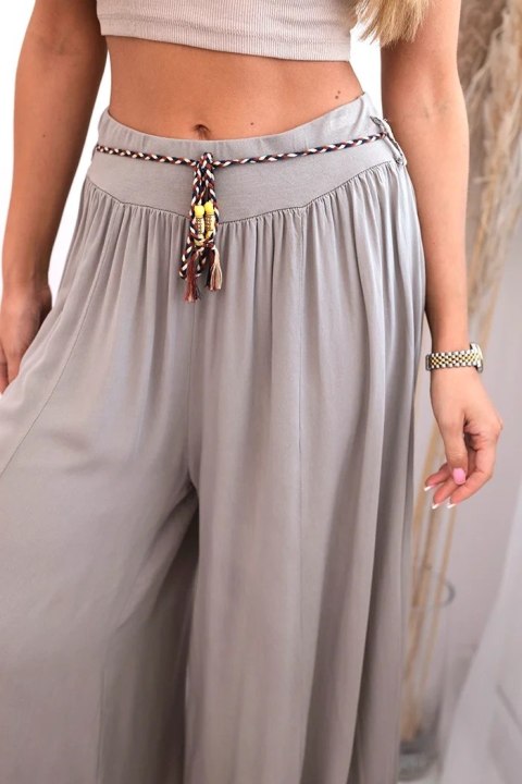 Spodnie damskie z wiskozy z szeroką nogawką fango