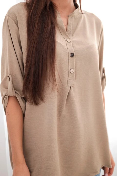 Bluzka z dłuższym tyłem cappuccino