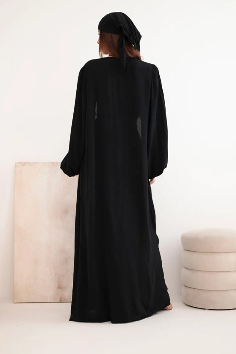 Komplet damski wiskozowy 4-częściowy w stylu boho czarny