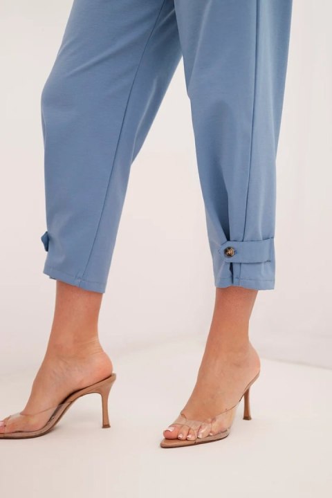 Spodnie Summer Punto z zapięciem na nogawkach jeansowe