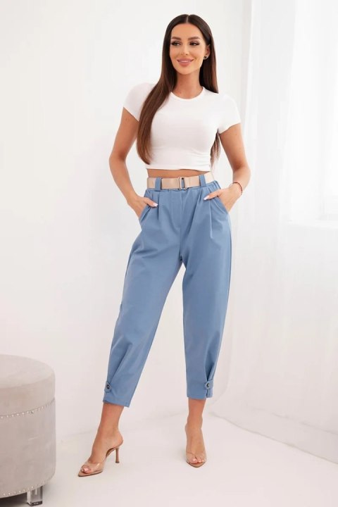 Spodnie Summer Punto z zapięciem na nogawkach jeansowe