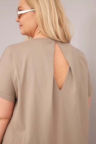 Bluzka damska Plus Size bawełniana z krótkim rękawem fango