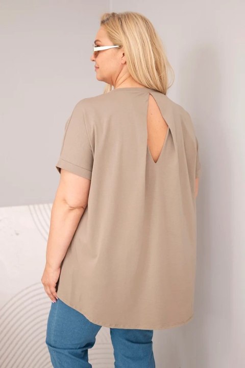 Bluzka damska Plus Size bawełniana z krótkim rękawem fango