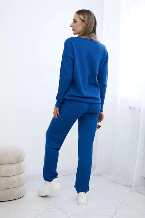 Komplet sweterkowy Bluza + Spodnie chabrowy
