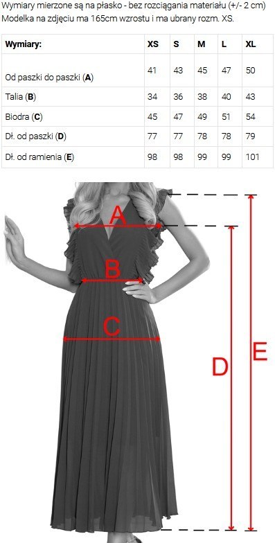 479-12 NINA elegancka sukienka z kopertowym dekoltem, rękawkiem i paskiem - błękit królewski