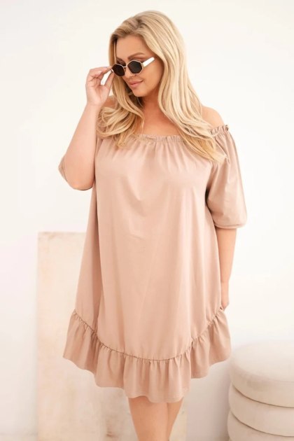 Sukienka damska Plus Size bawełniana z falbaną fango