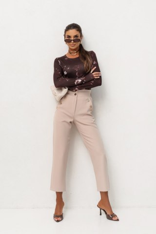Bluzka SHIRA długi rękaw - Brown flowers - XS/S