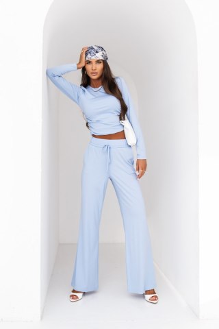 Komplet SHIRA długi rękaw - Błękitny - M/L