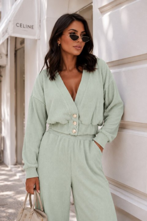 Komplet MEGGI sztruks - Matcha - M/L
