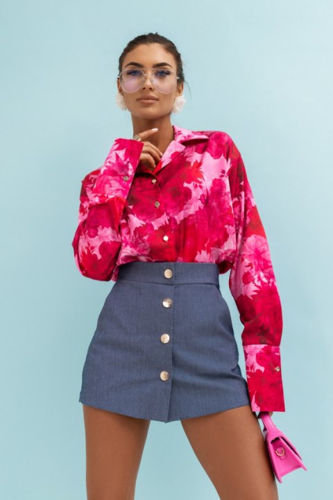 Koszula Satynowa MADDIE - Very Pink - M