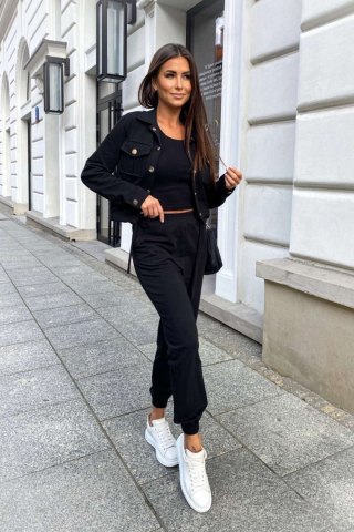 Milano 3 częściowy zestaw dresowy - Czarny - M/L