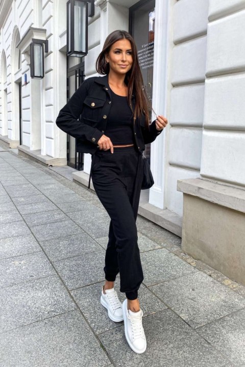 Milano 3 częściowy zestaw dresowy - Czarny - M/L