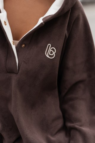 Bluza polarowa LOOM - Brąz + beż - UNI