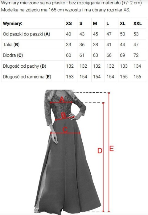 643-9 Elegancka wieczorowa suknia maxi z rozcięciem i różami - bordowa - L
