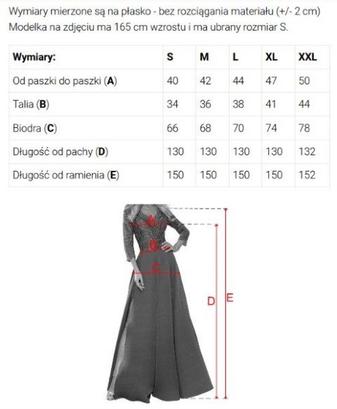 694-2 MIRELLA Elegancka rozkloszowana sukienka maxi z cekinowymi rękawami - czekoladowy brąz - L