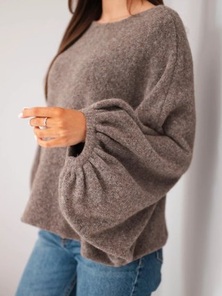 Sweter damski z dodatkiem alpaki oversize fango