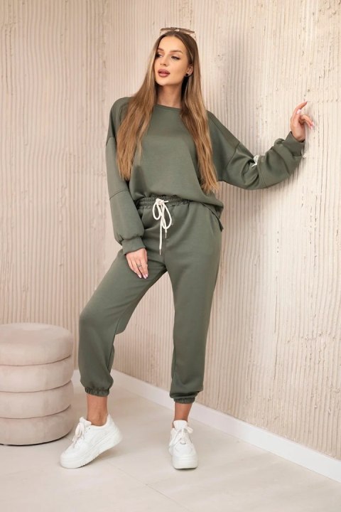 Khaki dres damski masełko