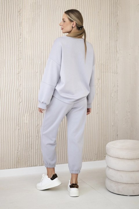 Komplet bluza + spodnie masełko szary