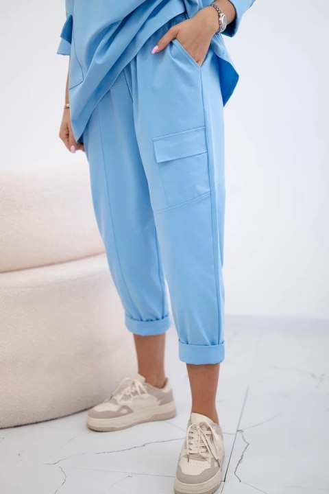 Komplet punto bluza + spodnie niebieski